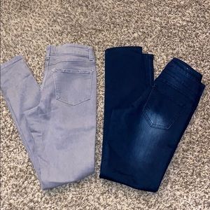 2pr Rue 21 Jeans Size 3 / 4 Gray reg & Blue short